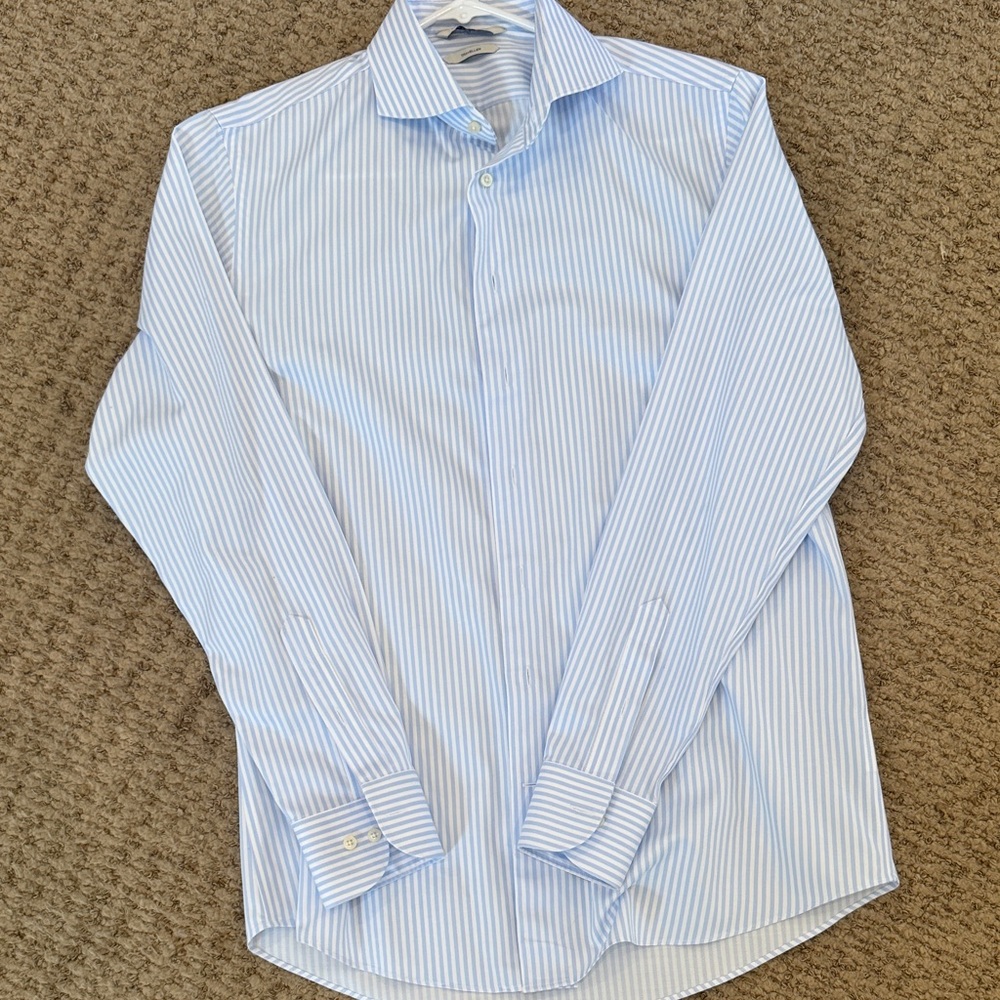 Suitsupply Light Blue Striped Dress Shirt